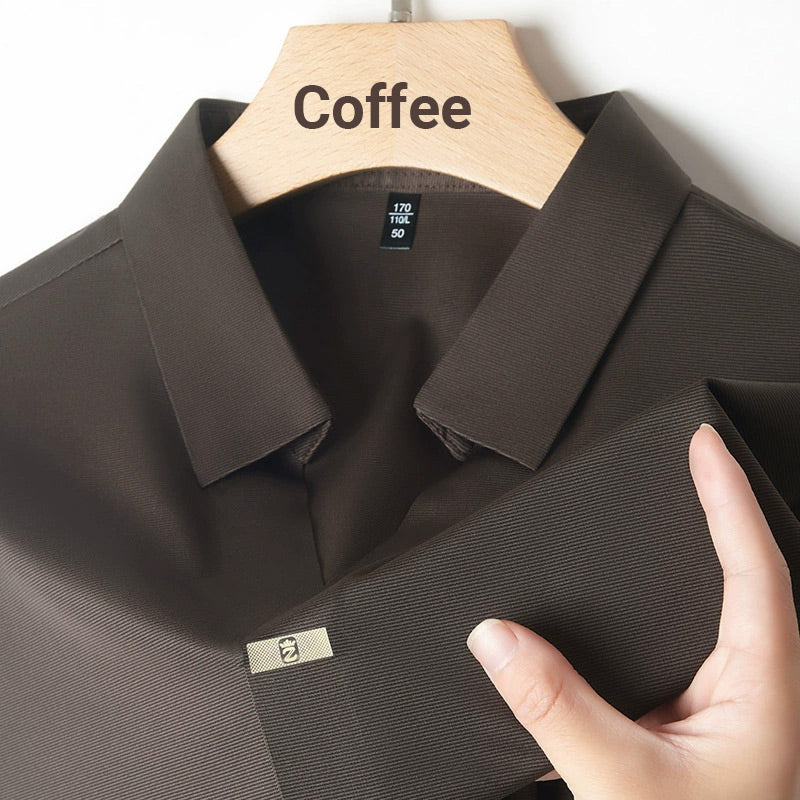 šHot Sale 55% OFFā³Menās Casual Lapel Breathable Wrinkle-free T-shirtš