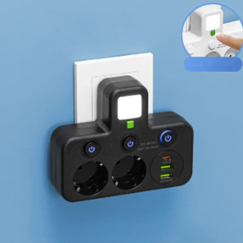🥳2026 HOT SALE🔥50K+ SOLD!📱🔌 Your Home‘s Safety Guardian! Smart Strip with Overload Protection & Child Lock