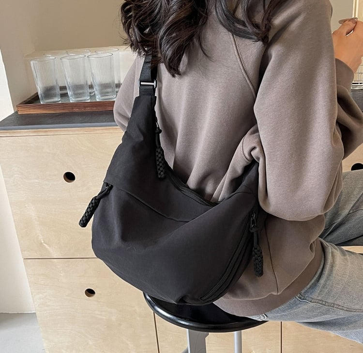 🎉Limited Offer Just £9.99😍Women's Fashion Plain Colour Crossbody Hobo Bag👜