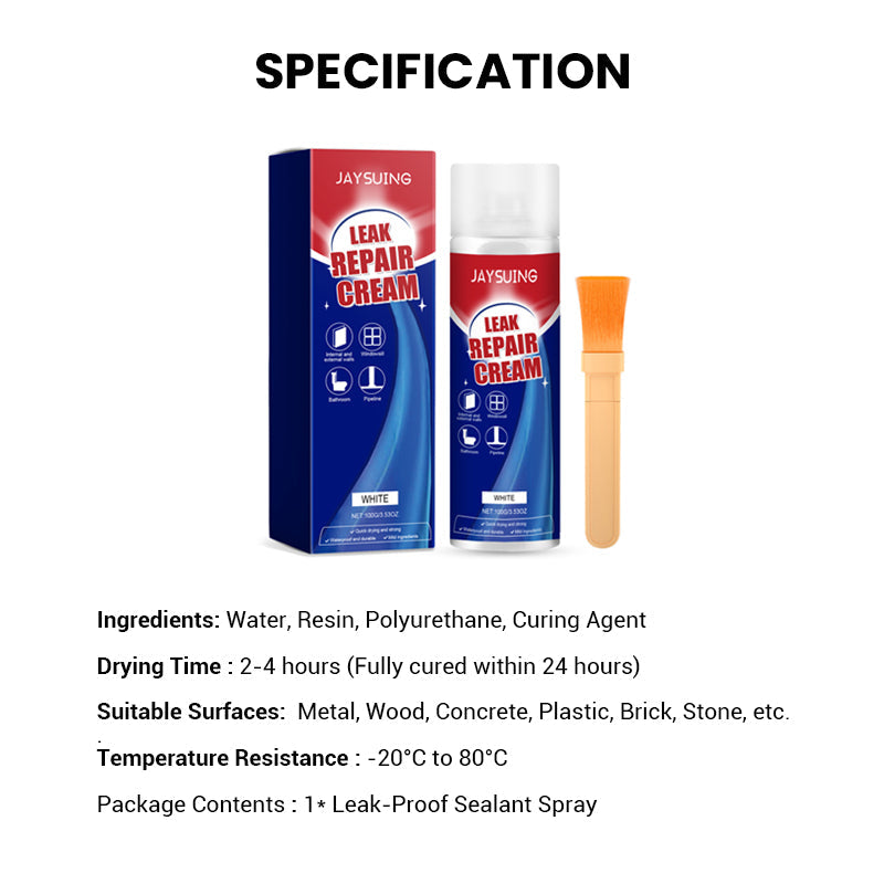 ✨Instant Leak Repair Spray💦Seals Cracks & Gaps in 5 Minutes, Waterproof & Flexible for Pipes/Roofs💥