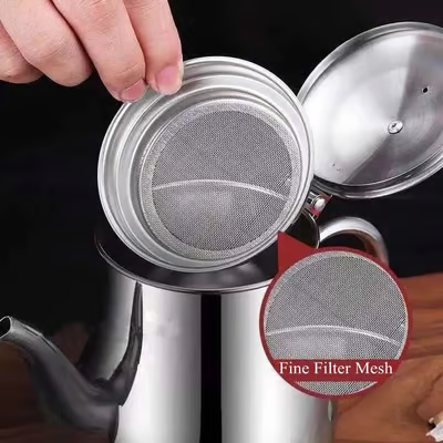 🍃Stainless Steel Oil Filter Pot