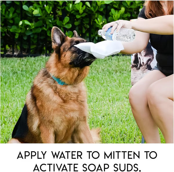 š„Rinse-Free Dog Shampoo Mitts ā Hypoallergenic Pet Bath Wipes, 6 Packs