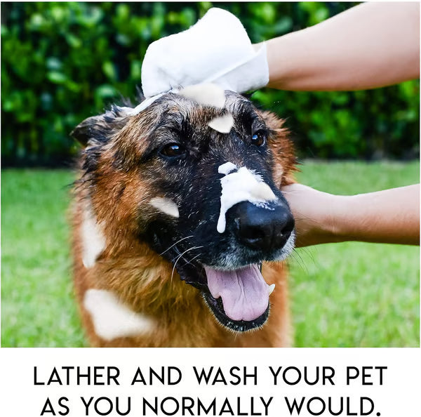š„Rinse-Free Dog Shampoo Mitts ā Hypoallergenic Pet Bath Wipes, 6 Packs