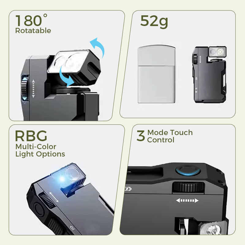🔦✨G5 EDC Mini Flashlight with Rotating Head - Intelligent Adaptive Lighting for Ultimate Adventures 🧭⚡