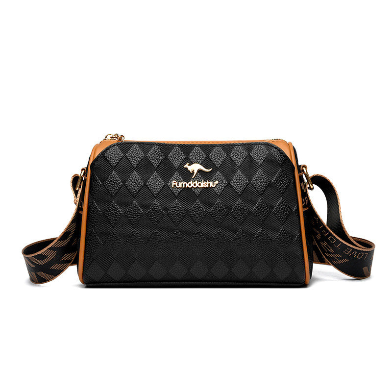 💕Fashion Diamond Pattern Large Capacity 3-Layer Crossbody Bag🔥
