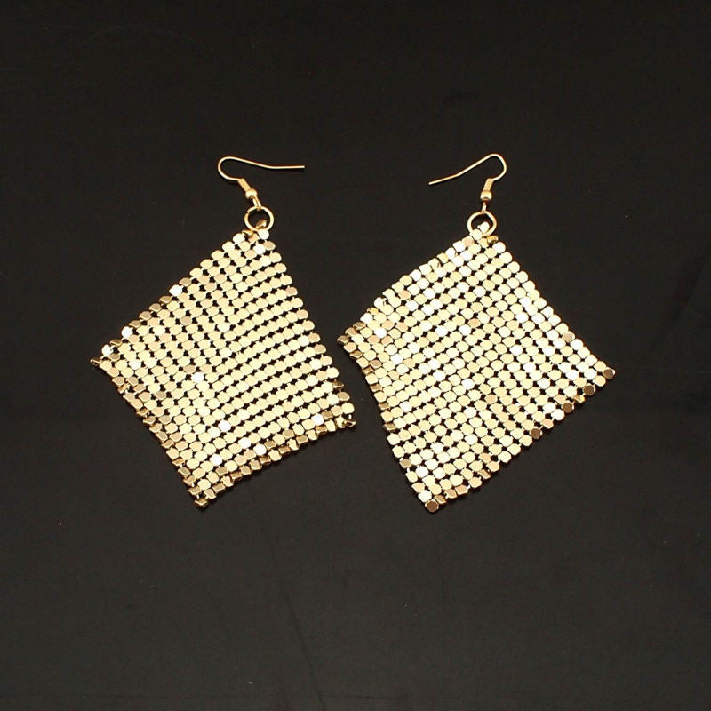 Gift Choice - Sparkling Beaded Silk Scarf Shaped Necklace Earrings Set