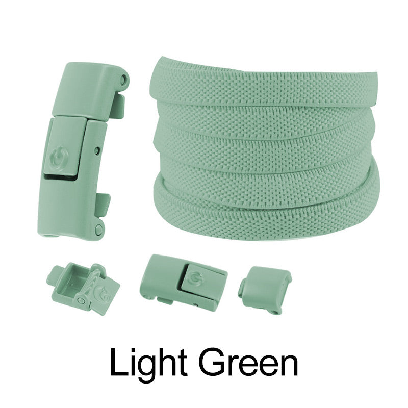 2pcs Widened Elastic No-tie Flat Laces Buckles
