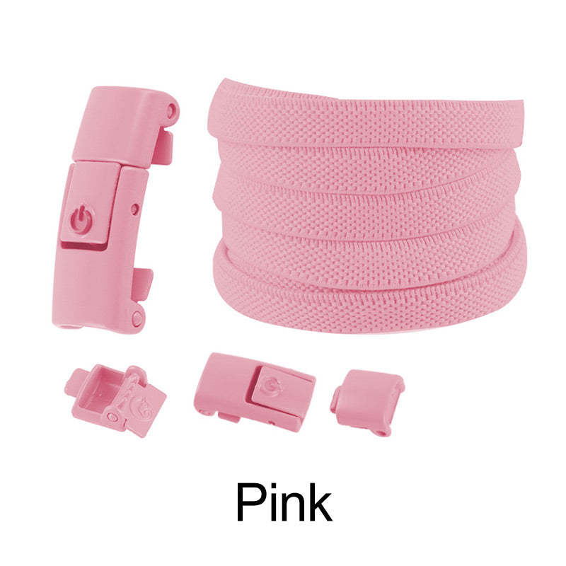 2pcs Widened Elastic No-tie Flat Laces Buckles