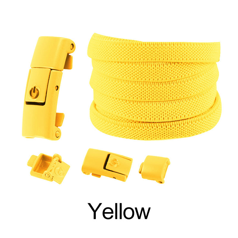 2pcs Widened Elastic No-tie Flat Laces Buckles