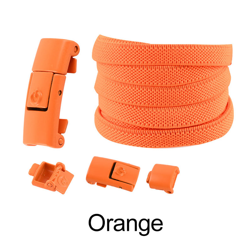 2pcs Widened Elastic No-tie Flat Laces Buckles