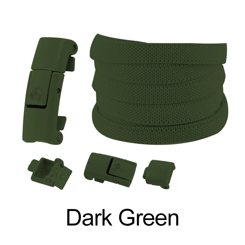 2pcs Widened Elastic No-tie Flat Laces Buckles