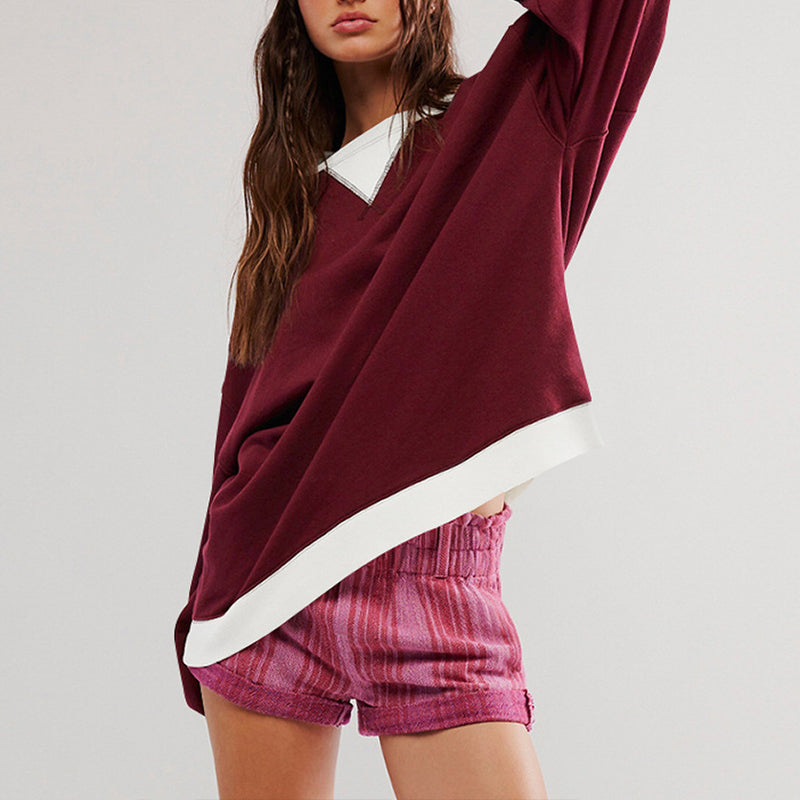 💥Limit Time 49% OFF🎉Women's Color Block Pullover Top