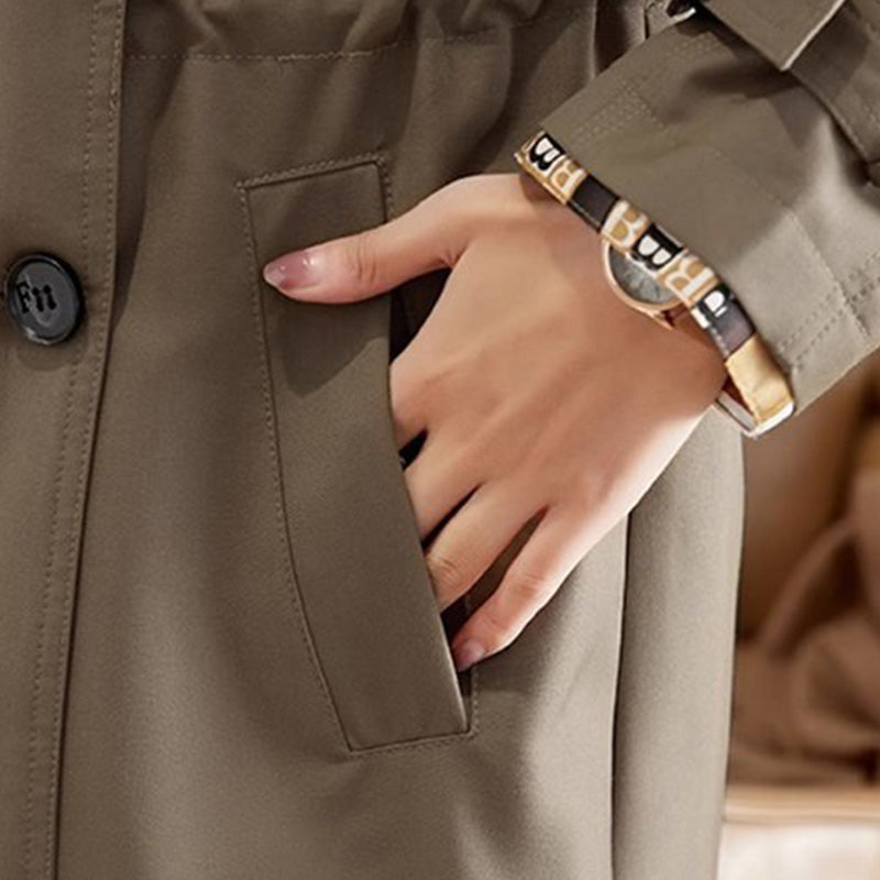 💥Limit Time 49% OFF🍂Women's Slimming Mid-Length Lapel Trench Coat
