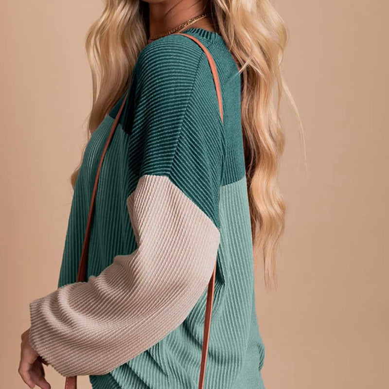 💥Limit Time 49% OFF💕Women's Comfy Color-blocking Top