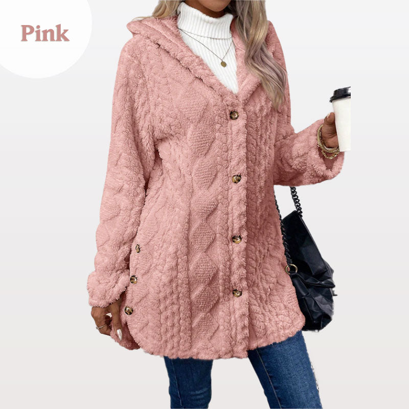 ⏳Limited-time 50% off⏰Women's Warm Diamond Pattern Hooded Jacket🧥
