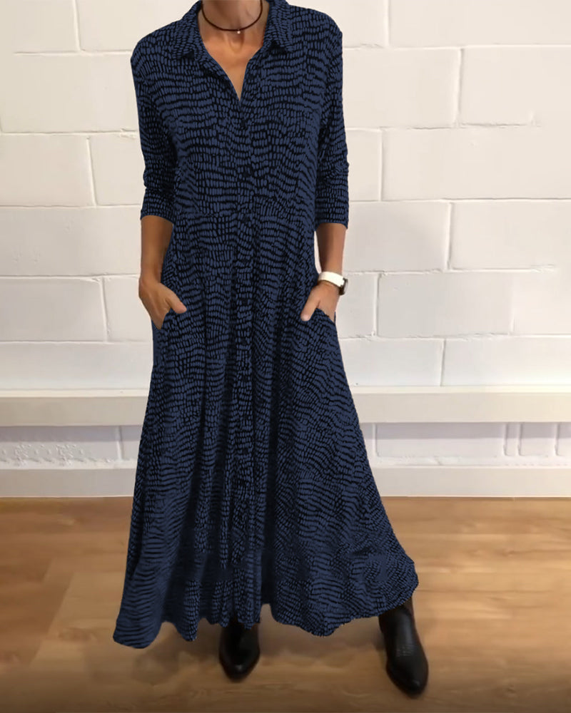 ⏳Limited Sale 49% OFF🌸Elegant Slim Lapel Pocket Dress