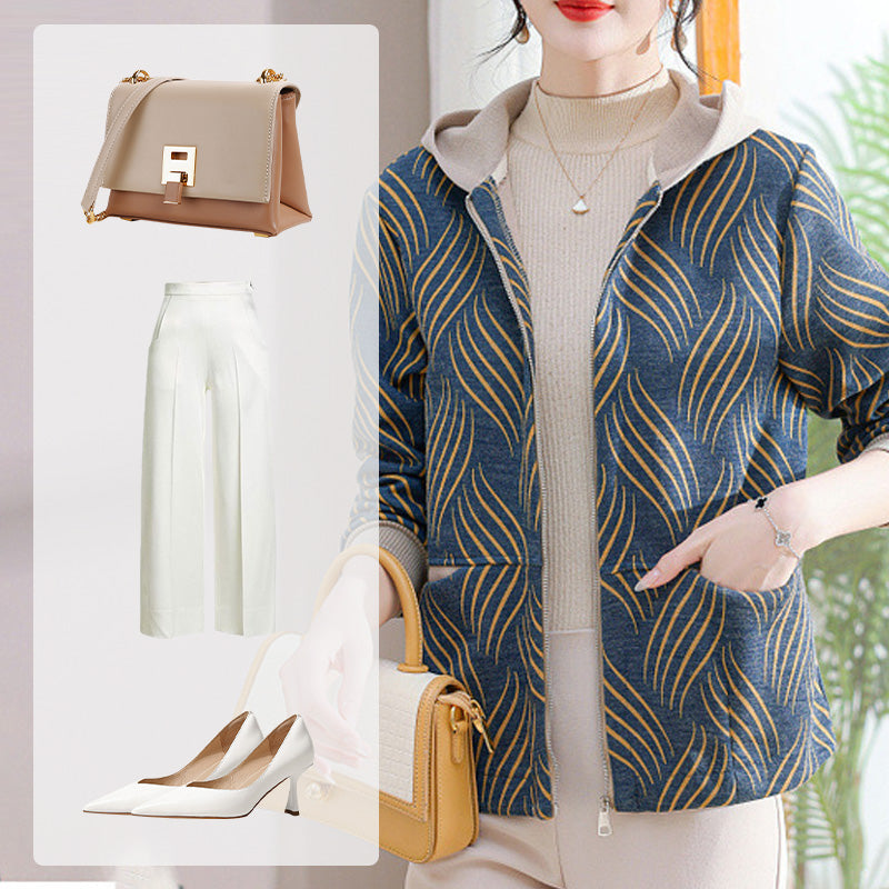 🍂Women's Comfortable Zippered Hooded Jacket