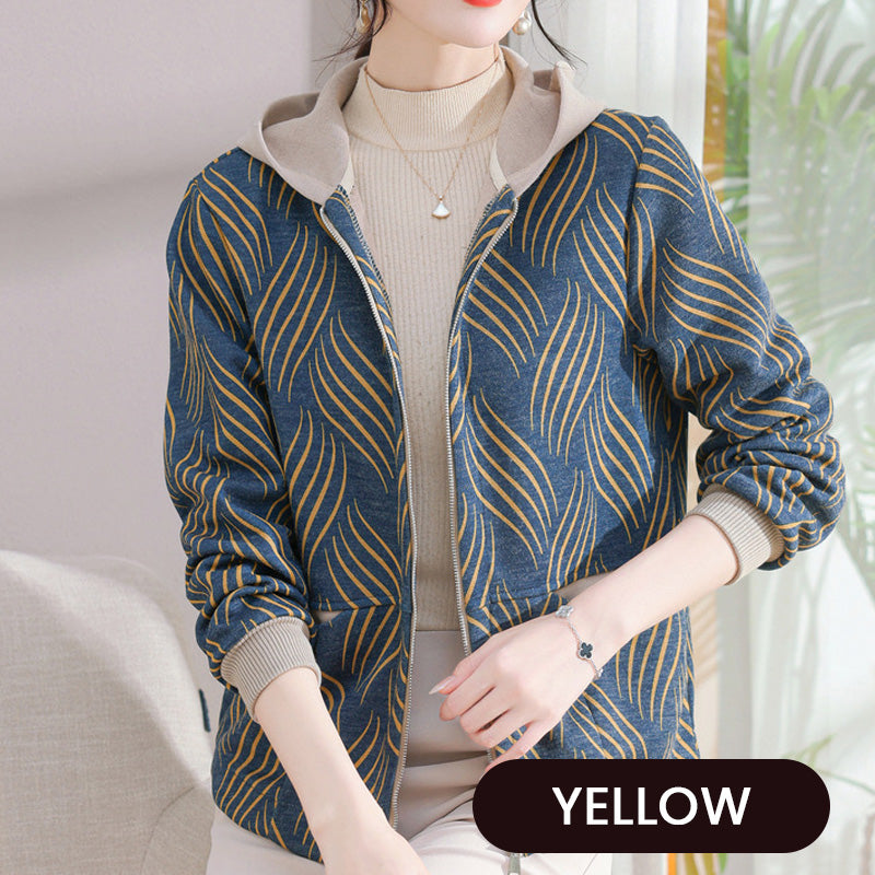 🍂Women's Comfortable Zippered Hooded Jacket