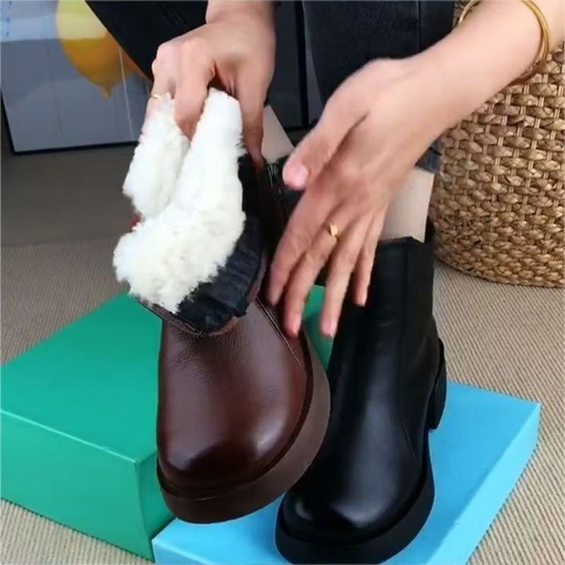🍂Women's Stylish and Warm Ankle Boots with Side Zipper❄️