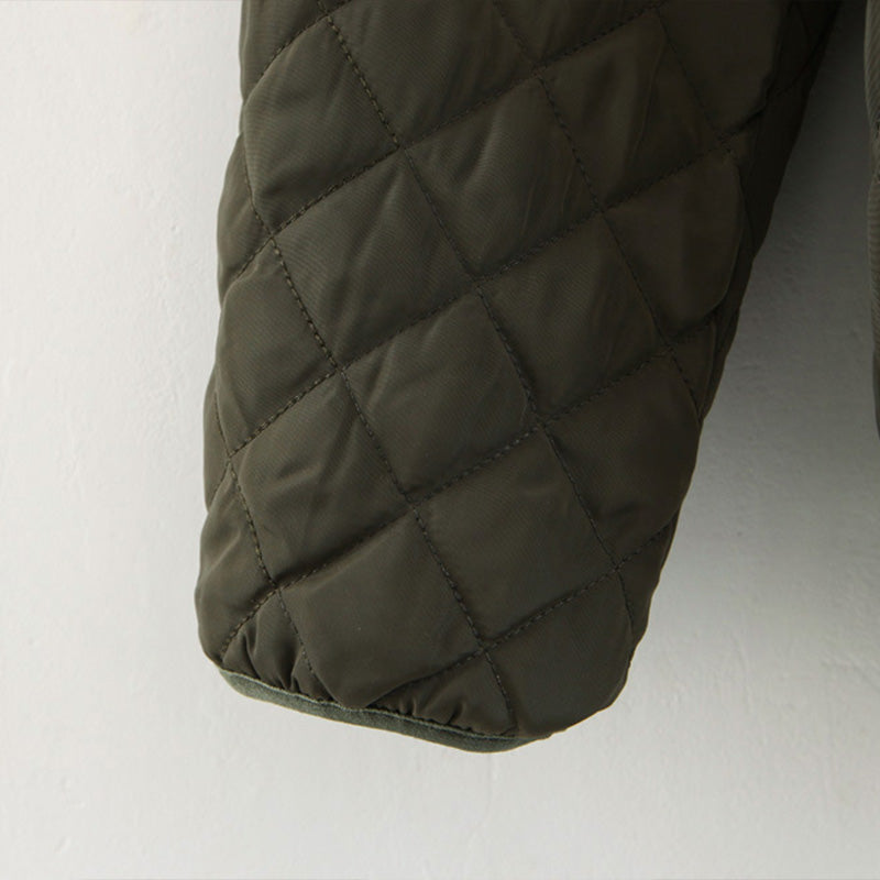 🍂Quilted Hooded Jacket with Plush Lining & Zip Closure