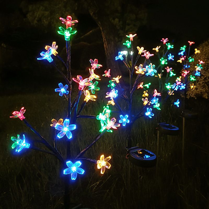 Outdoor Waterproof Rose Multicolor LED Solar Garden Lights