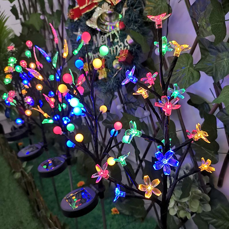 Outdoor Waterproof Rose Multicolor LED Solar Garden Lights