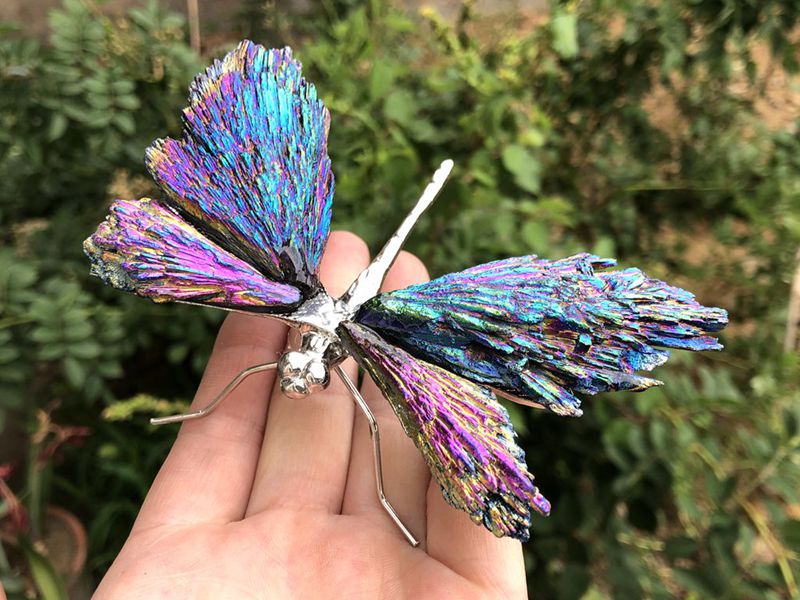 💥🦋AURA TOURMALINE KYANITE DRAGONFLY✨