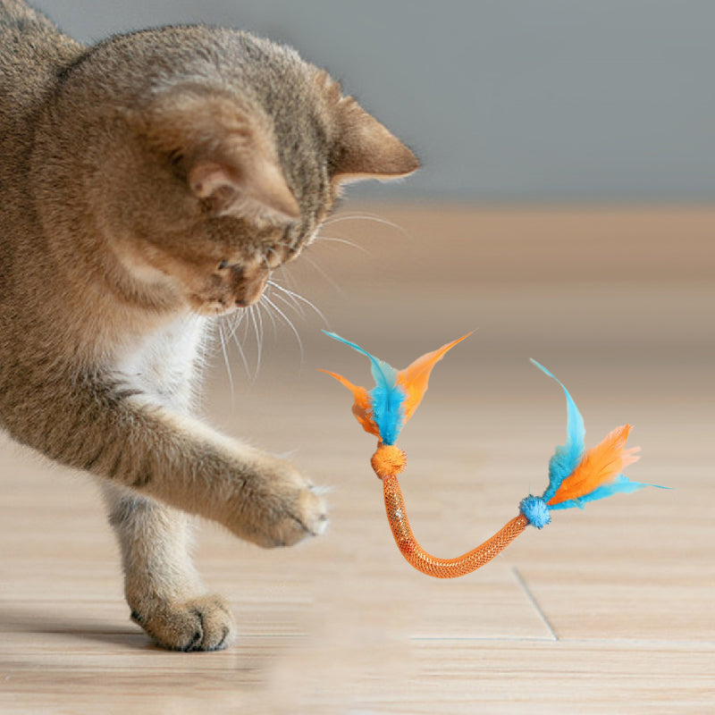 💥Hot Sale😻Cat Teaser Toys with Catnip and Feathers