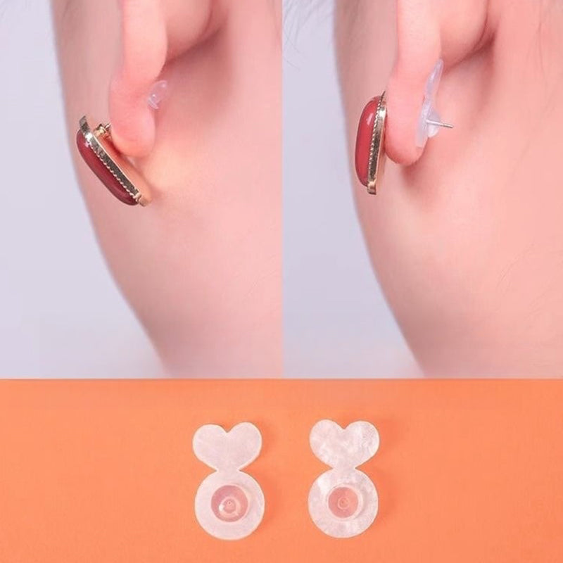 💥Clear silicone earring backs with strong support✨