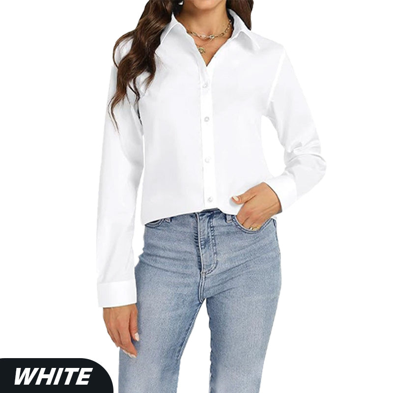 💥Hot Sale🌿Loose Mid-Length Lapel Casual Long-Sleeved Shirt