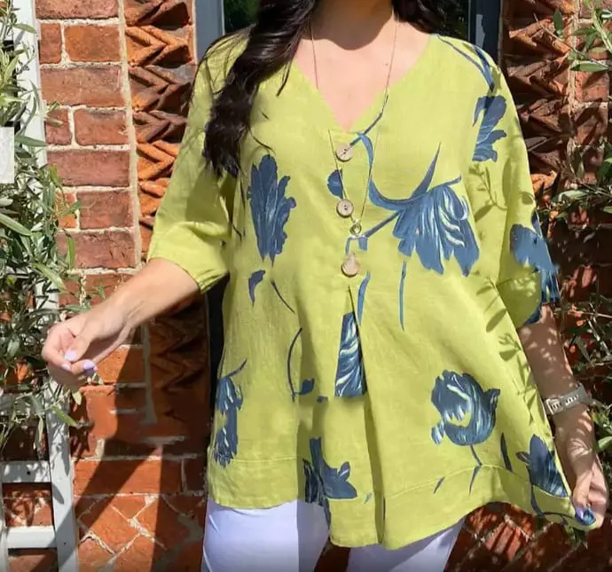 🔥Last Day Sale 50%🔥🌷Printed V-neck Tunic Top🌷