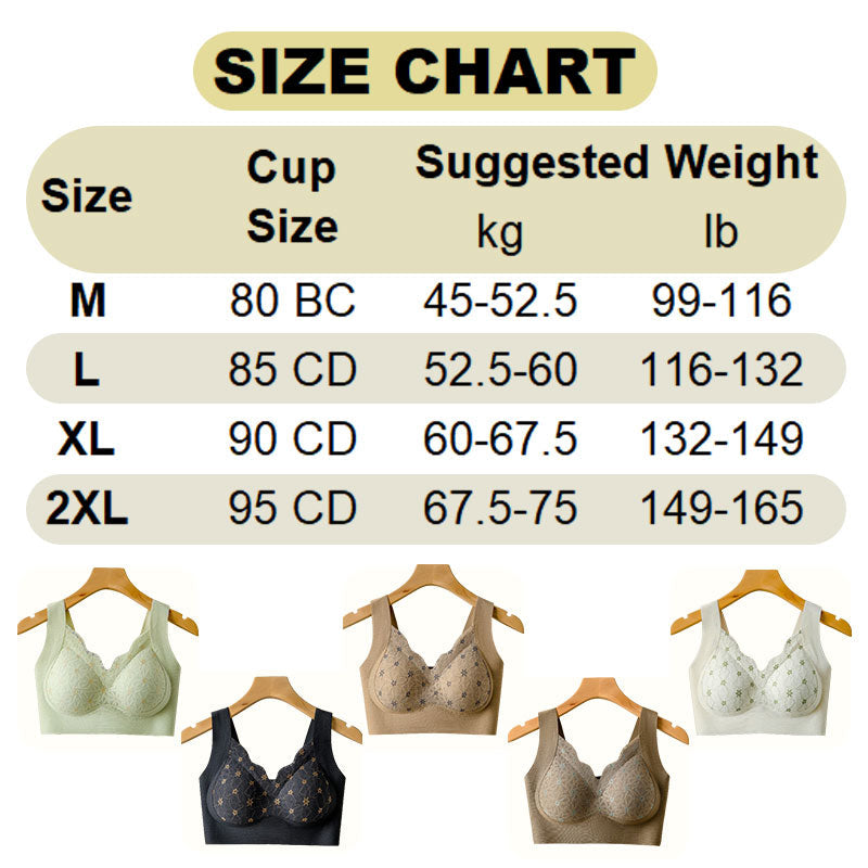 💥Buy 1 Get 1 Free🔥3D Lace Bra with Fixed Padding for Middle-Aged Women