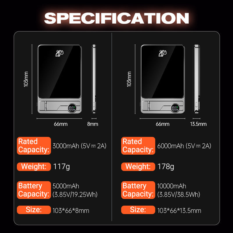 ⏳Limited time 49% discount💥Ultra Thin Magnetic Portable Charger with Stand