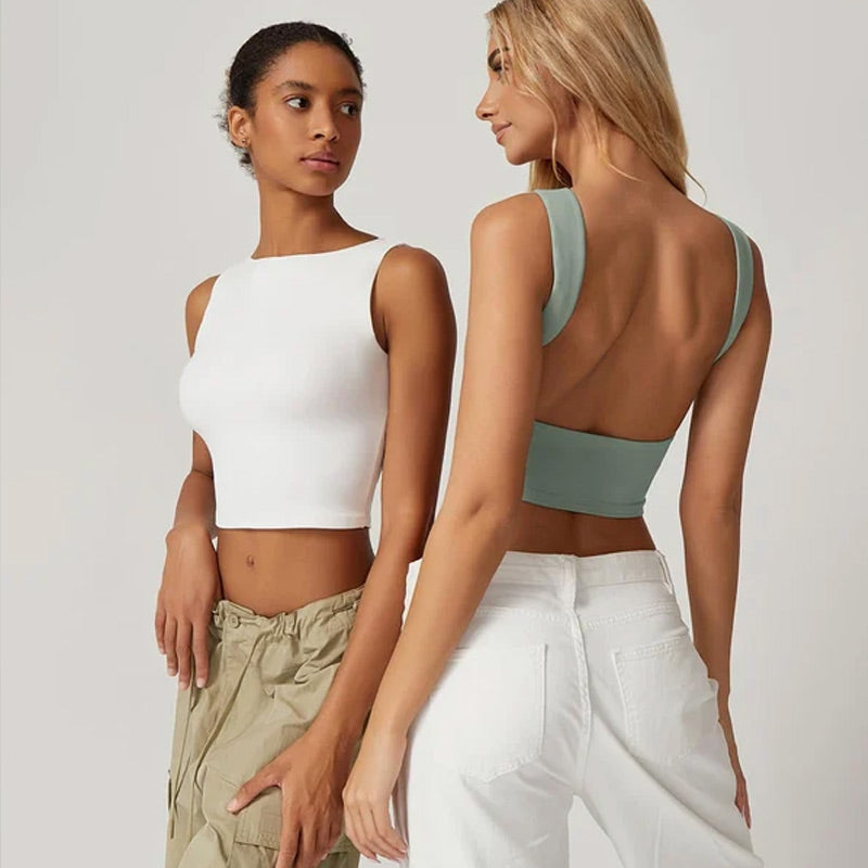 High Neck Slim Fit Crop Tank Shirt Y2k Tops