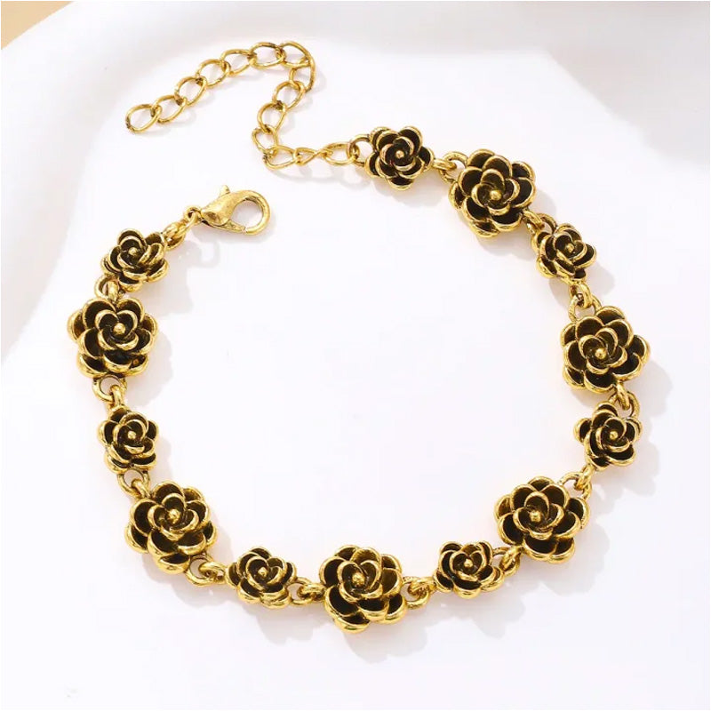 ✨Women's Vintage Elegance Floral Bracelet🏵️
