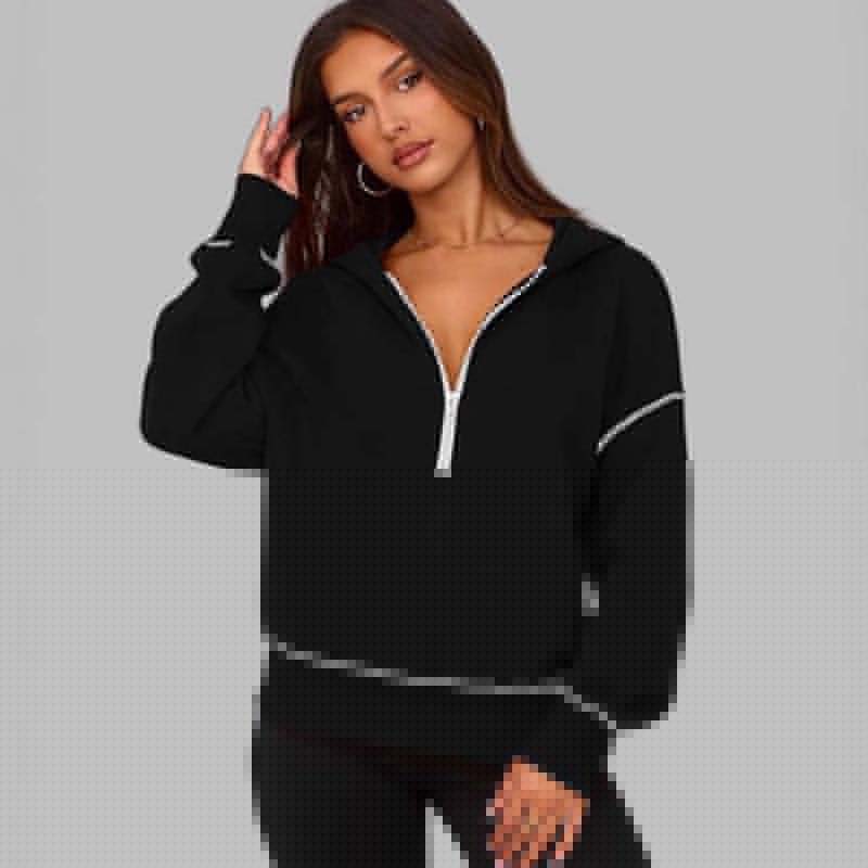 🍂Autumn Promotion 49%💕Women's Hooded Sweatshirt with Half zip