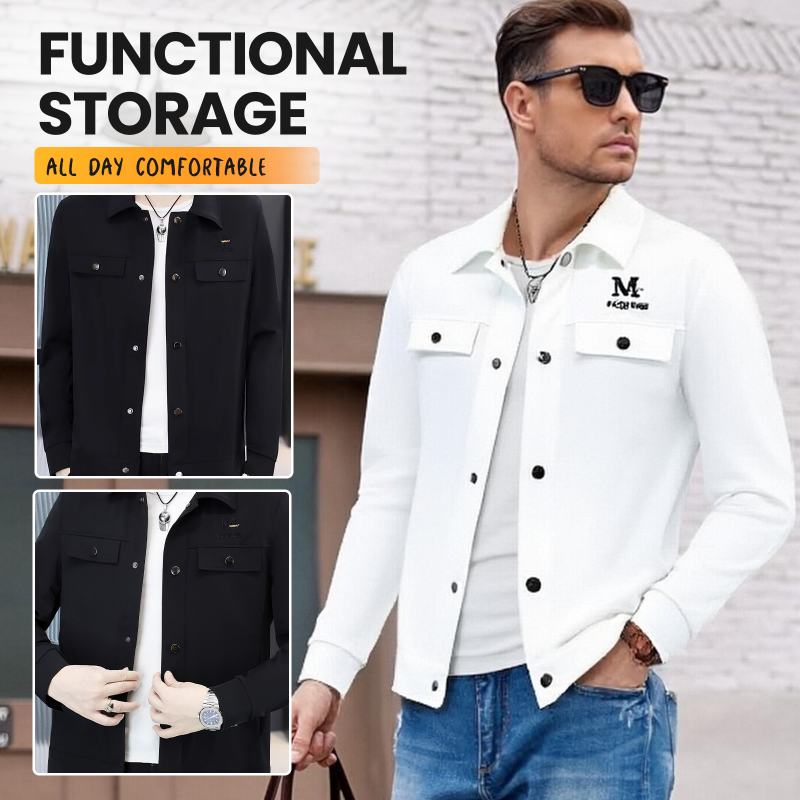 🍂Men's Windproof Lightweight Button-Down Jacket