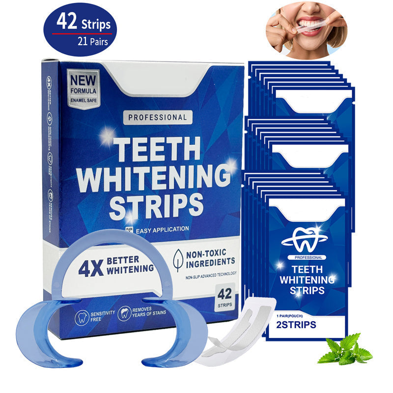 🎁Here it comes! Here it comes! Surprise price!💥Gentle & Effective Teeth Whitening Strips Set