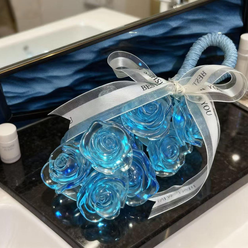 🌹Handmade Crystal Rose Scented Soap Bouquet💕