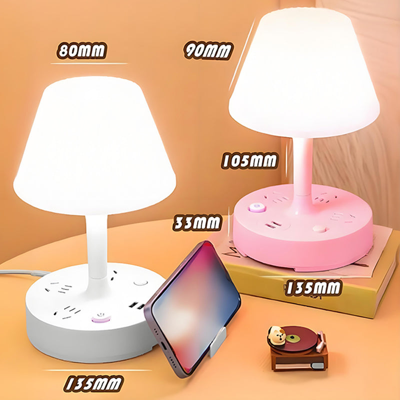 Table Lamp with USB Port and Outlet