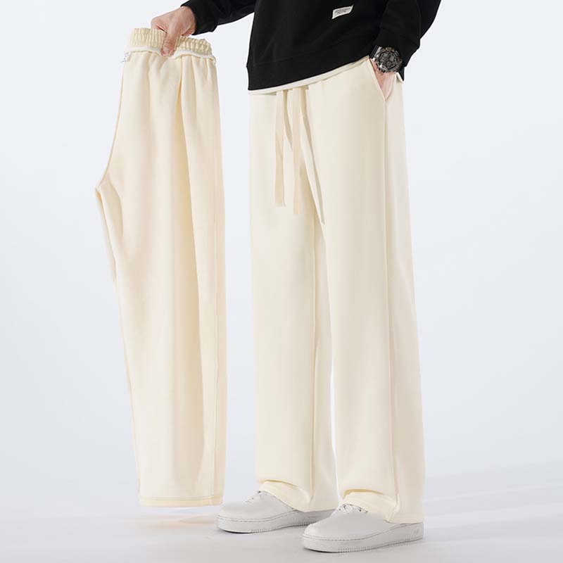 Men's Casual Loose Straight Leg Drawstring Pants