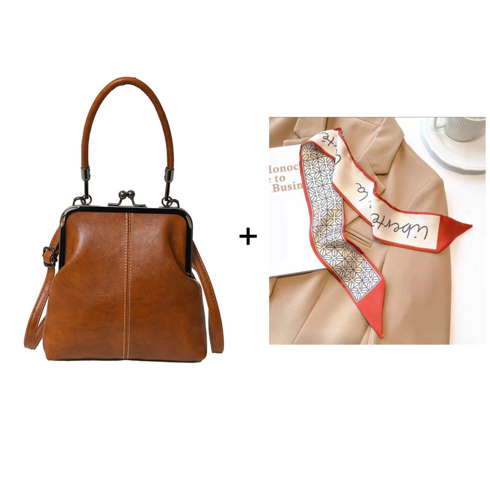 Vintage Kiss-Lock Bag – 2-in-1 Carry & Organized
