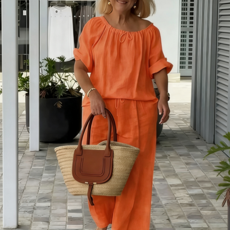 ๐ 49% OFF NOW! ๐ Women's Drawstring Top & Pants 2-Piece Set โ Relaxed Fit, Comfortable & Perfect for Lounging or Everyday Style ๐ธ