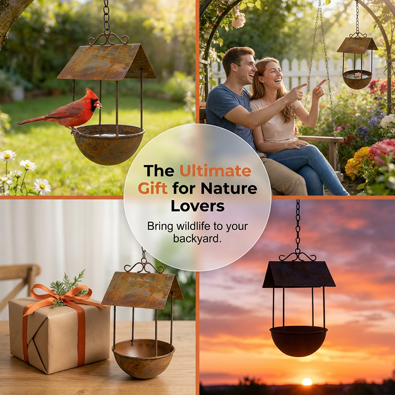 Outdoor Rustic Hanging Bird Feeder