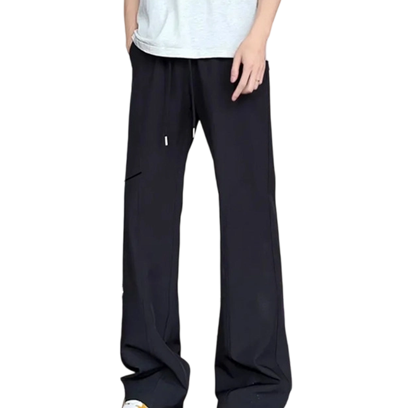 Men's Wide-Leg Pants with Breathable Mesh