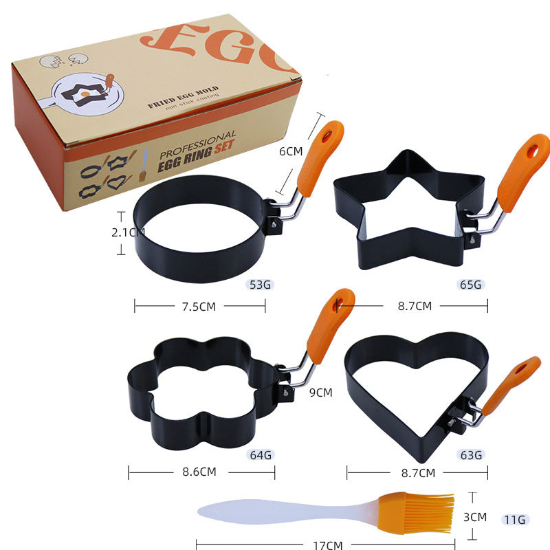 Non-Stick Egg Ring Set with Fun Shapes