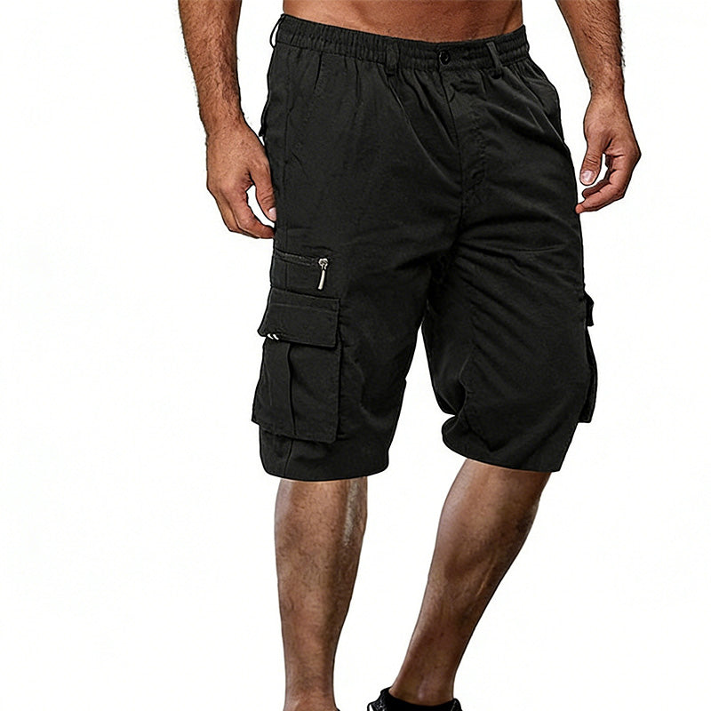 Men's Casual Cargo Shorts with Multi-Pockets