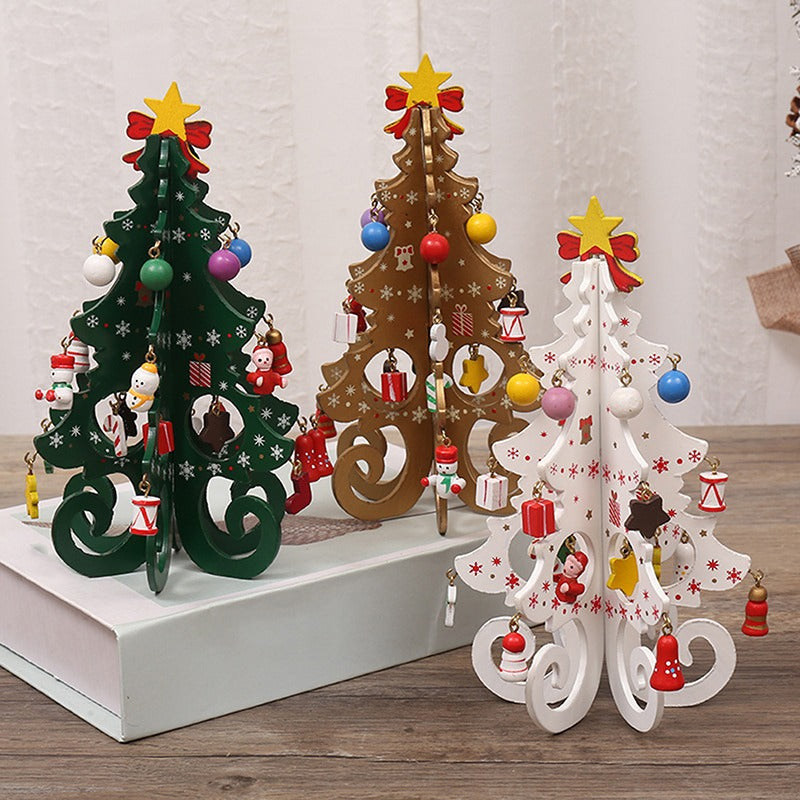 🎄 DIY Wooden Christmas Tree Ornament Set – Build, Decorate & Play! ✨
