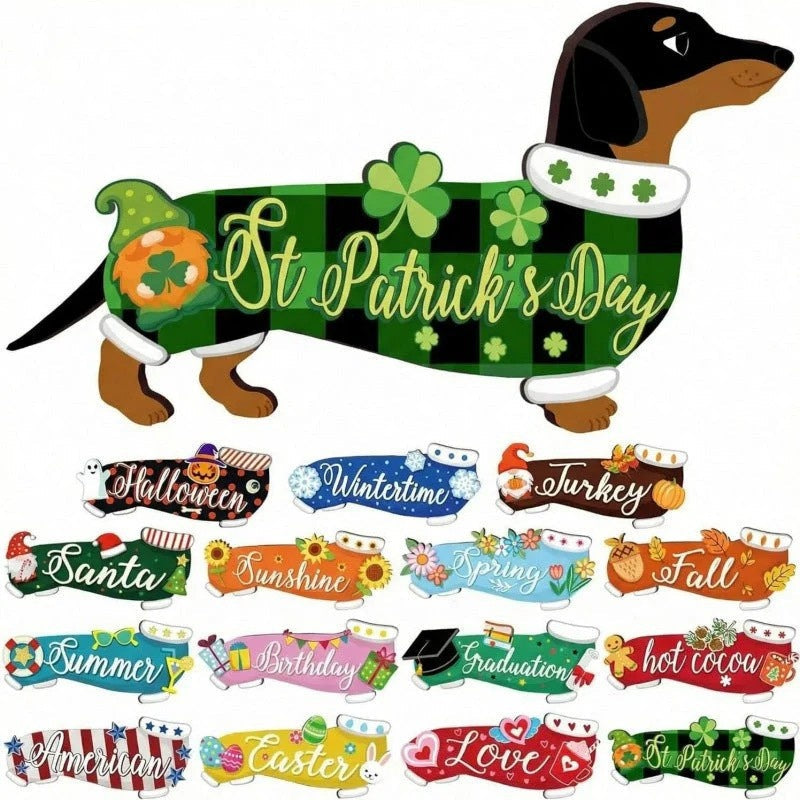 Interchangeable Wooden Seasonal Animal Decor