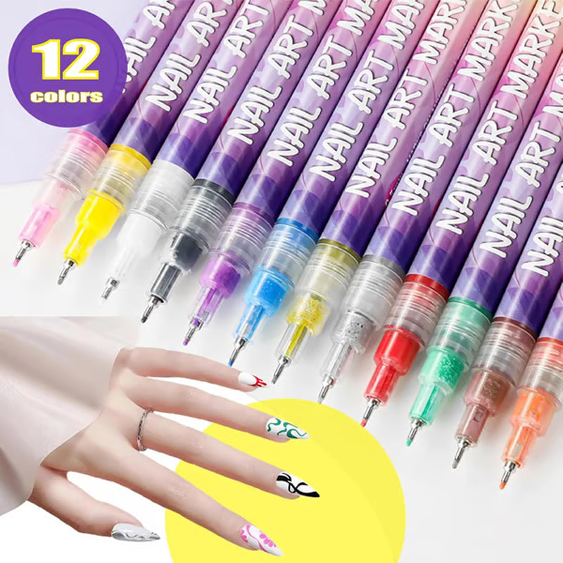 🎨 Nail Art Pens – Create Precise, Vibrant Nail Designs in Seconds ✨